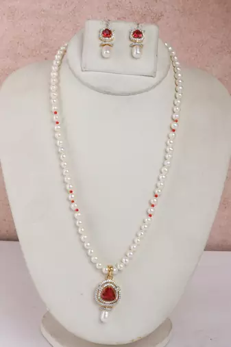 Natural fresh water pearls set from hyderabad