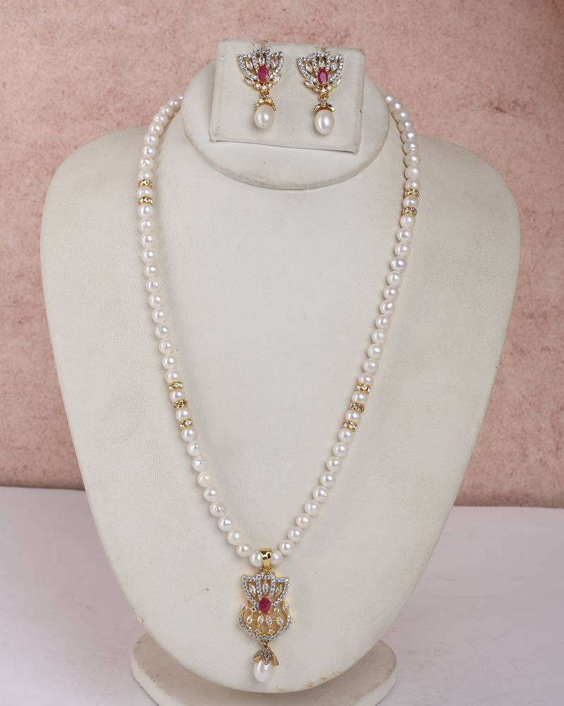 Natural fresh water pearls set from hyderabad