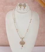 hyderabad freshwater pearl necklace set with pendant