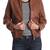 Women's lambskin leather jacket brown leather stand collar jacket