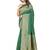 Green soft silk blend banarasi jacuard work designer party wear saree with unstitched blouse piece