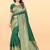 Green soft silk blend banarasi jacuard work designer party wear saree with unstitched blouse piece