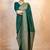 Green soft silk blend banarasi jacuard work designer party wear saree with unstitched blouse piece