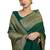 Green soft silk blend banarasi jacuard work designer party wear saree with unstitched blouse piece