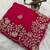 rani pink color embroidery work Fandy satin silk saree