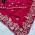 rani pink color embroidery work Fandy satin silk saree