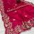 rani pink color embroidery work Fandy satin silk saree