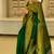 Green soft silk blend banarasi jacuard work designer party wear saree with unstitched blouse piece
