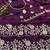 purple color embroidery work Fandy satin silk saree