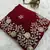 maroon color embroidery work Fandy satin silk saree