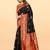Black red soft silk blend banarasi jacuard work designer party wear saree with unstitched blouse piece