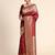 Maroon soft silk blend banarasi jacuard work designer party wear saree with unstitched blouse piece