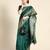 Green soft silk blend banarasi jacuard work designer party wear saree with unstitched blouse piece