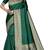Green soft silk blend banarasi jacuard work designer party wear saree with unstitched blouse piece