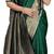 Green soft silk blend banarasi jacuard work designer party wear saree with unstitched blouse piece