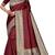 Maroon soft silk blend banarasi jacuard work designer party wear saree with unstitched blouse piece