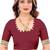 Maroon soft silk blend banarasi jacuard work designer party wear saree with unstitched blouse piece