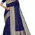 Blue silk blend banarasi saree with unstitched blouse piece