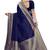Blue soft silk blend banarasi jacuard work designer party wear saree with unstitched blouse piece