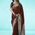 Maroon soft silk blend banarasi jacuard work designer party wear saree with unstitched blouse piece
