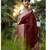 Maroon soft silk blend banarasi jacuard work designer party wear saree with unstitched blouse piece