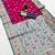 Pink soft banarasi silk saree with zari weaving meenakari design