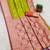 Parrot green soft banarasi silk saree with zari weaving meenakari design