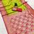 Parrot green soft banarasi silk saree with zari weaving meenakari design