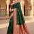 Green soft banarasi silk saree with zari weaving meenakari design