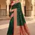Green soft banarasi silk saree with zari weaving meenakari design