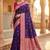 Violet soft banarasi silk saree with zari weaving meenakari design