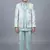 boys aqua blue satin sherwani trouser set with embroidered jacket