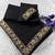 black color embroidery lace border work Rangoli silk saree