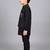 Boys black cotton silk kurta pyjama set with geometric sequined embroidered waistcoat
