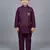boys wine cotton silk kurta pyjama set with waistcoat