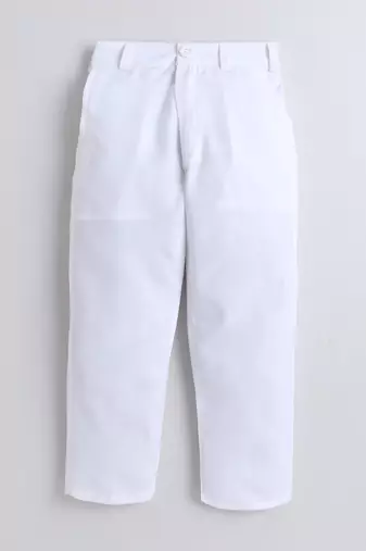 boys ivory cotton satin sherwani trouser set with zigzag sequin embroidery