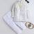 Boys ivory cotton satin chevron zigzag embroidered sequined sherwani & trouser set