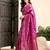 Pink soft silk blend banarasi jacuard work designer party wear saree with unstitched blouse piece