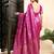 Pink soft silk blend banarasi jacuard work designer party wear saree with unstitched blouse piece