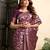 Purple soft silk blend banarasi jacuard work designer party wear saree with unstitched blouse piece