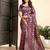 Purple soft silk blend banarasi jacuard work designer party wear saree with unstitched blouse piece