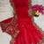 red color embroidery work fandy satin saree
