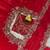 red color embroidery work fandy satin saree