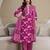 Pink cotton thread embroidery readymade suits
