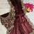 wine color embroidery work fandy satin saree