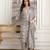 Grey cotton thread embroidery readymade suits