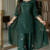 Green crep silk embroidered straight kurta dupatta salwar set