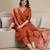Orange chanderi thread embroidery readymade suits