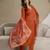 Orange chanderi thread embroidery readymade suits