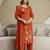 Orange chanderi thread embroidery readymade suits